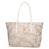 ALVIERO MARTINI - Shopper Geo Soft Raphia, Neutro